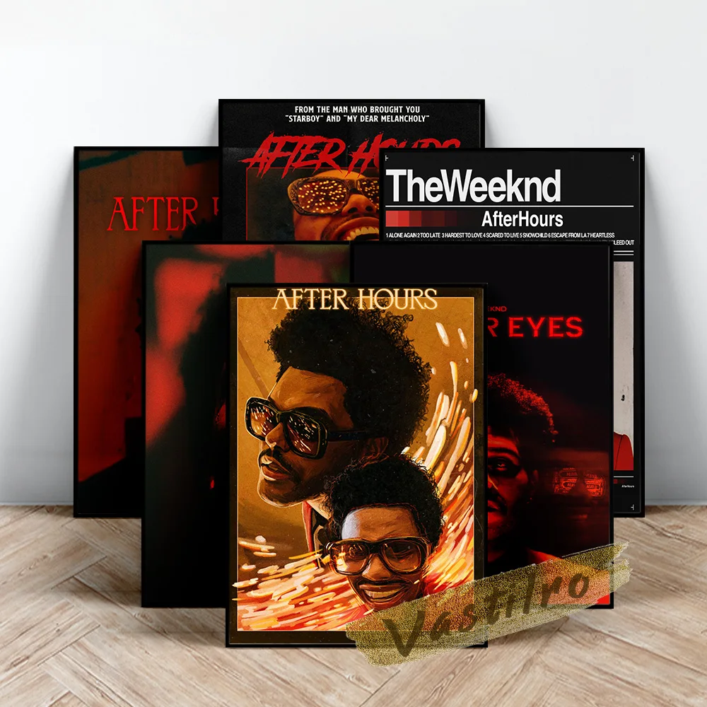 Художественные принты Weeknd постер с обложкой альбома после нескольких часов