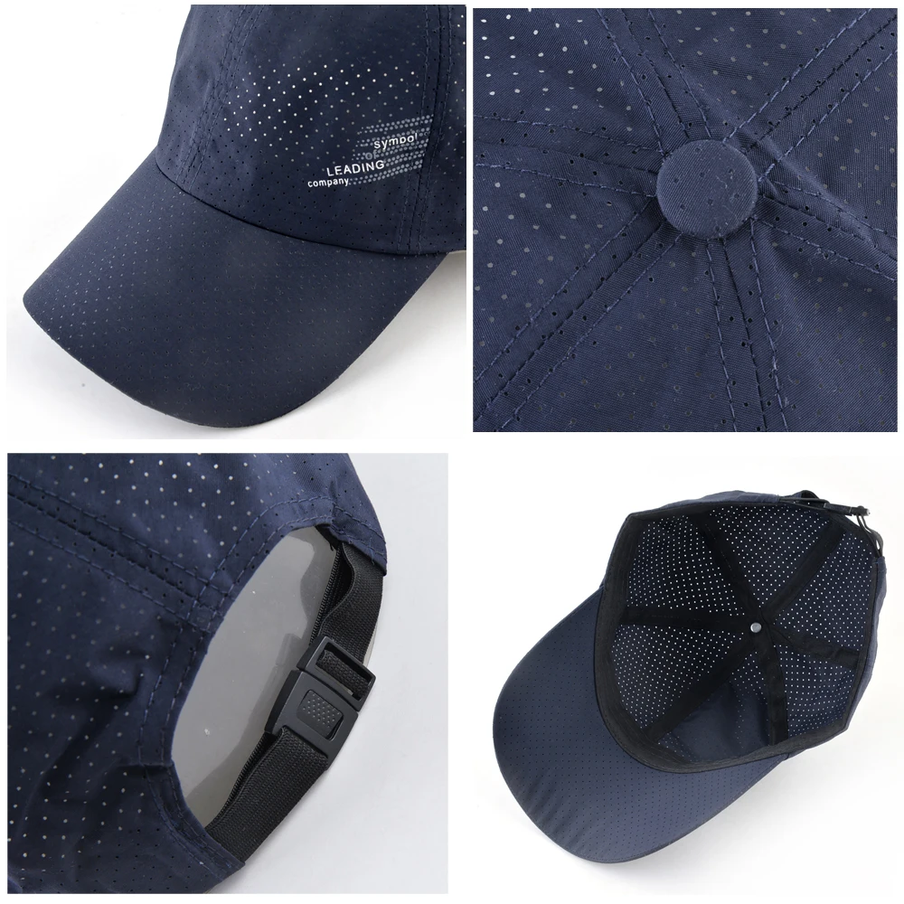 Летние быстросохнущие бейсболки мужские однотонные Цвет дышащая спортивная