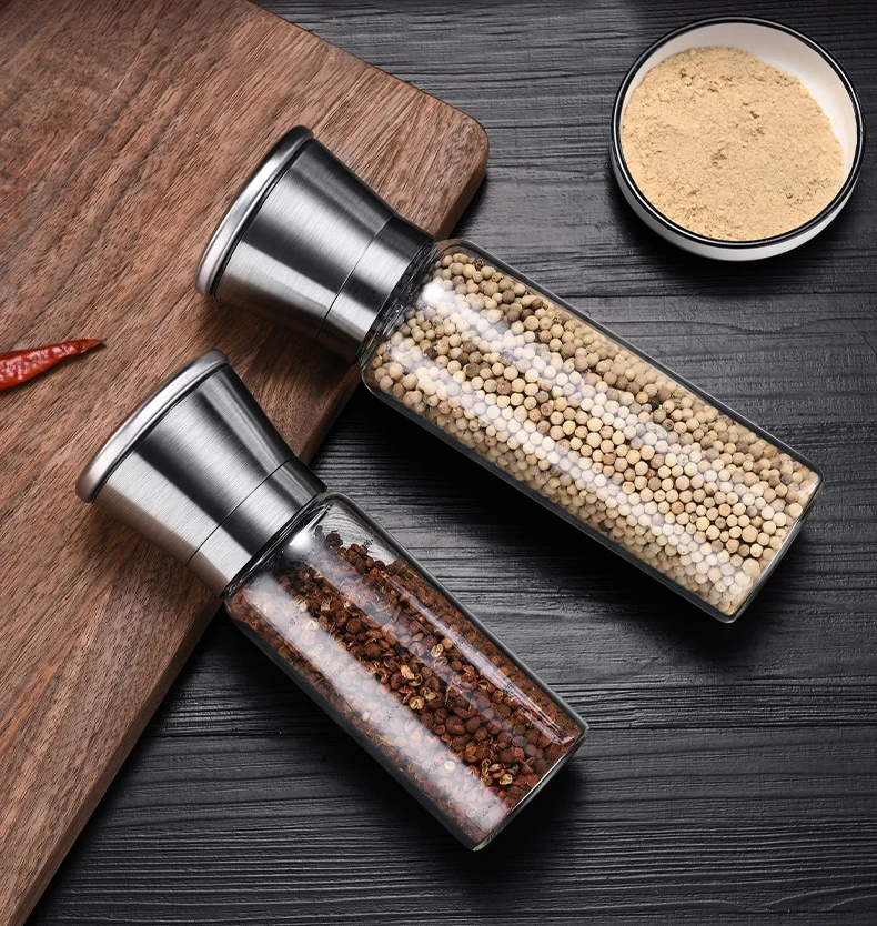 

Wilona Haushalts Einstellbare Multi-funktion Edelstahl Meer Salz Pfeffer Manuelle Pfeffer Schleifen Flasche Kche Zubehr ZD