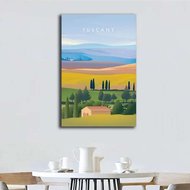 Настенное изображение на холсте декор для стен в Тоскане итальянский постер