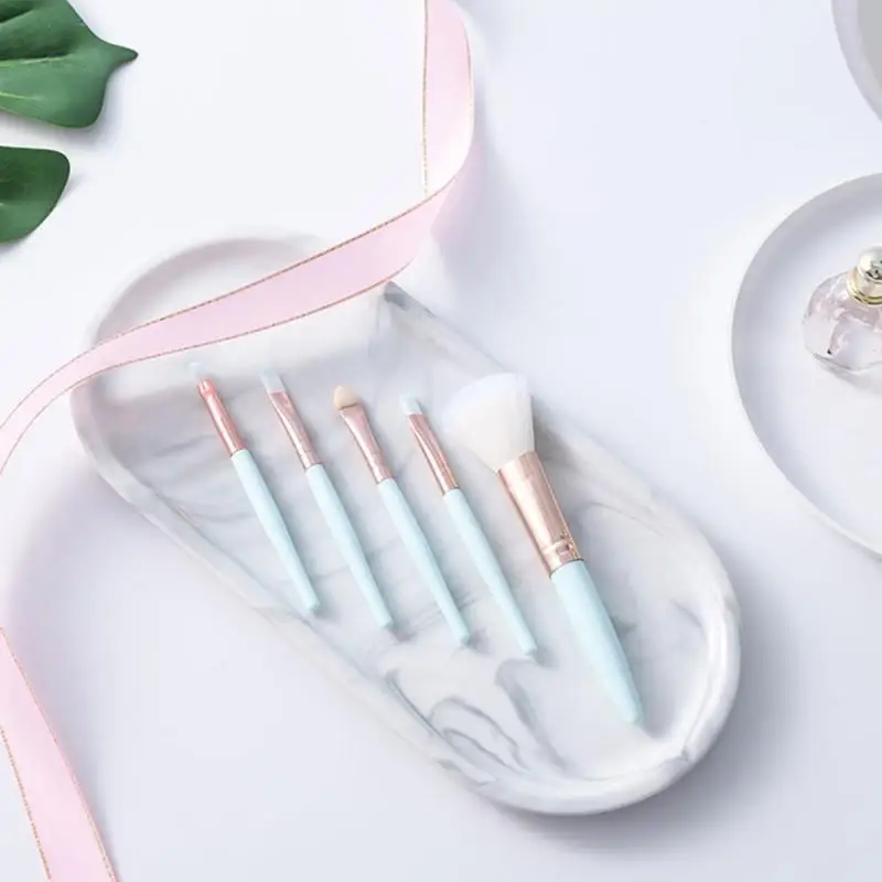 

5Pcs Makeup Brushes Set Blue&pink Cosmetic Powder Eye Shadow Foundation Brush Washing Tools Beauty Make Up Brush Maquiagem