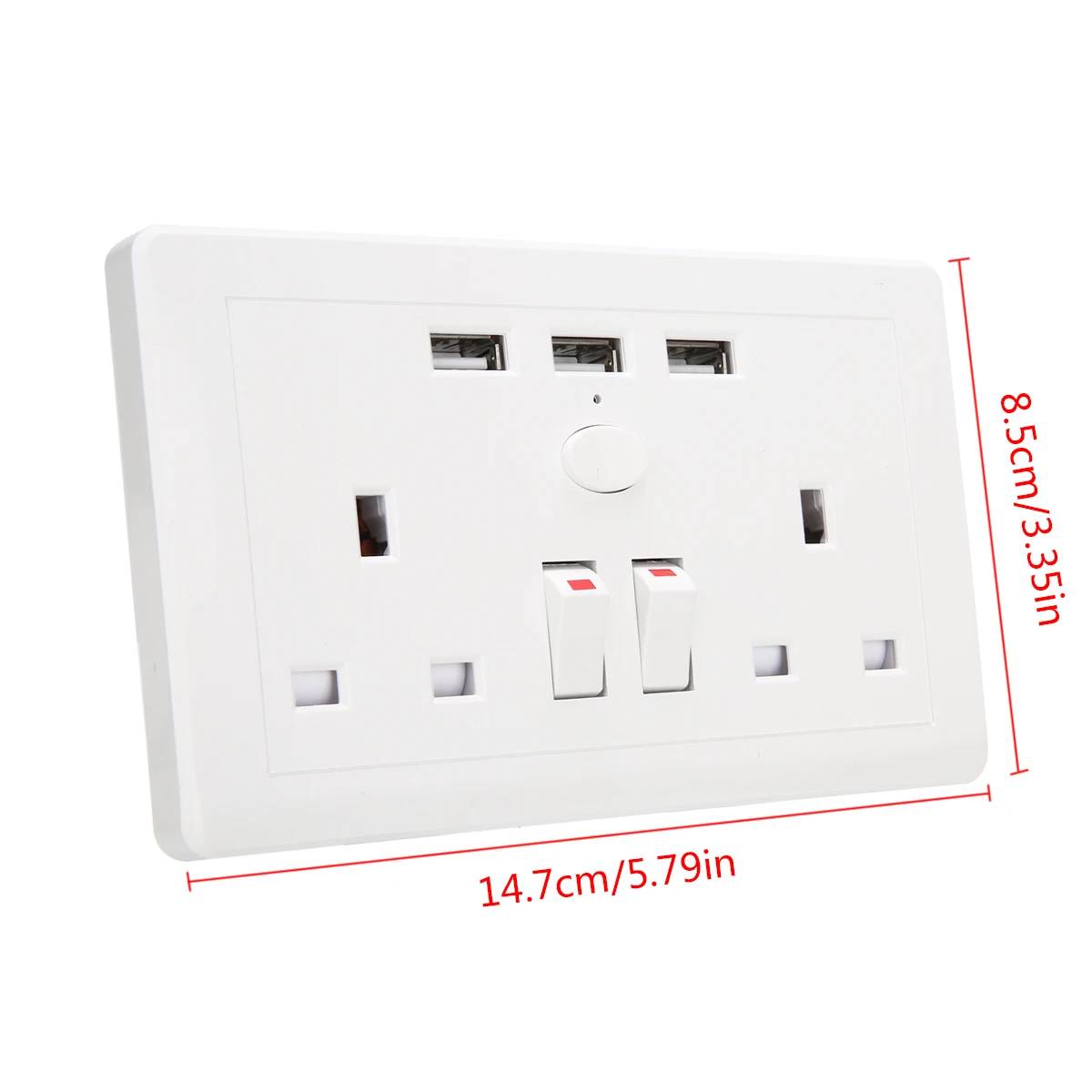 1 шт. штепсельная вилка стандарта Великобритании электрическая розетка с 3 USB