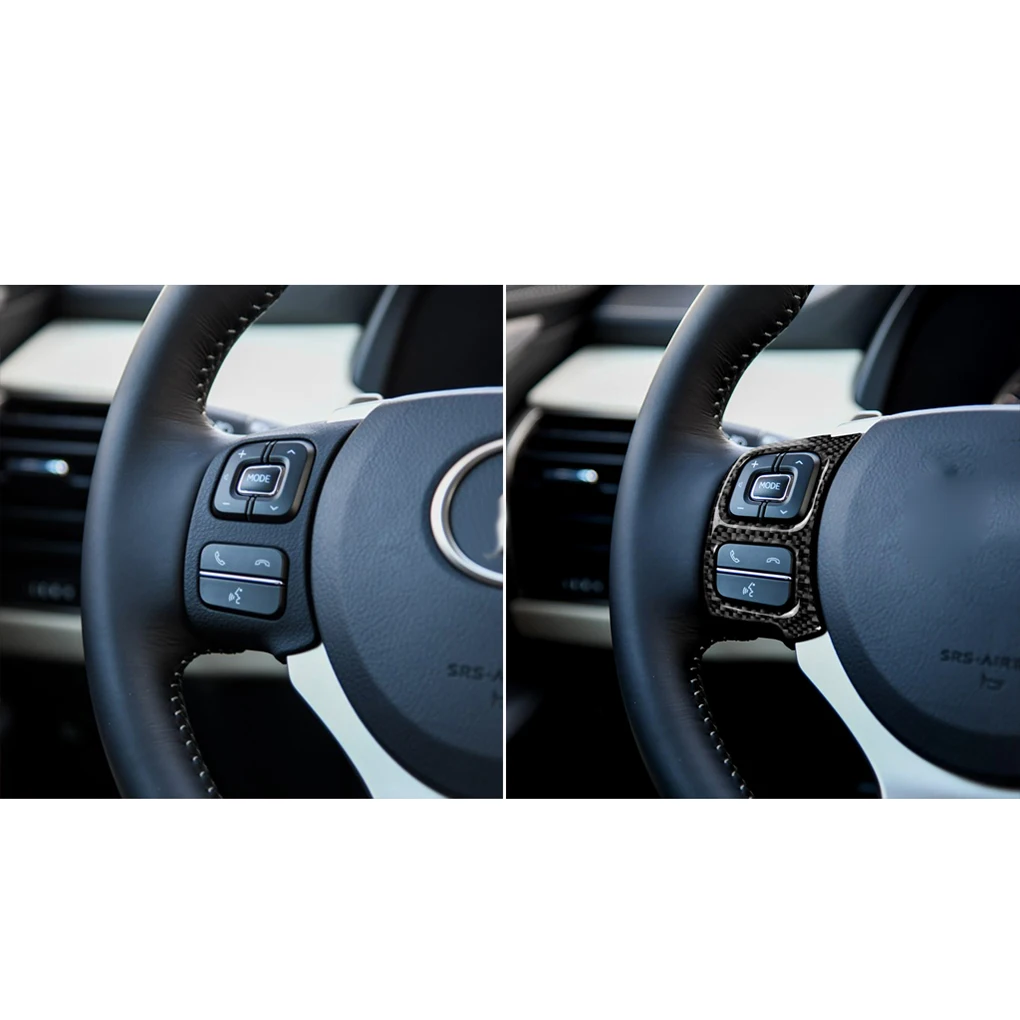 

Replacement For Lexus IS250 NX200 200t 300h 2pcs/set Steering Wheel Adornment Carbon Fiber Sticker