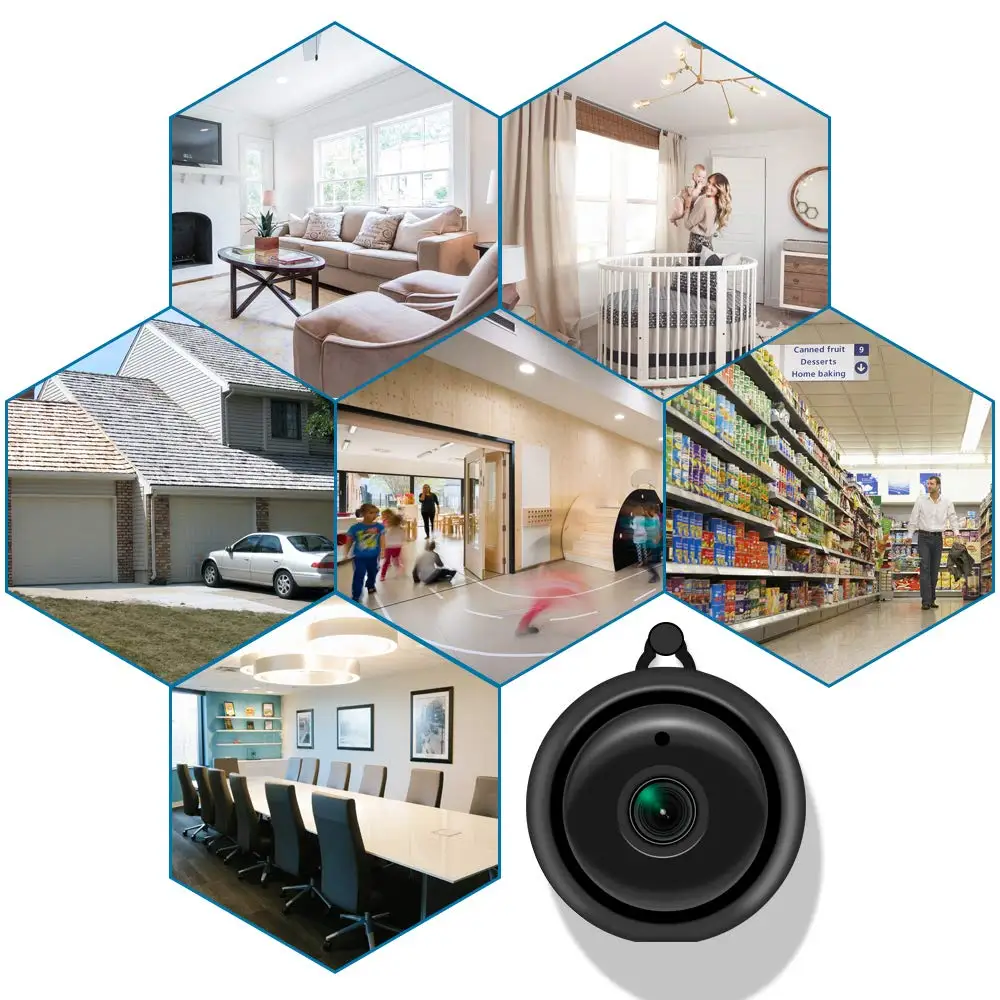 720P Мини беспроводная wifi ip-камера умный дом инфракрасный охранный модуль ночного видения камера наблюдения SD Облачное хранилище CCTV монитор