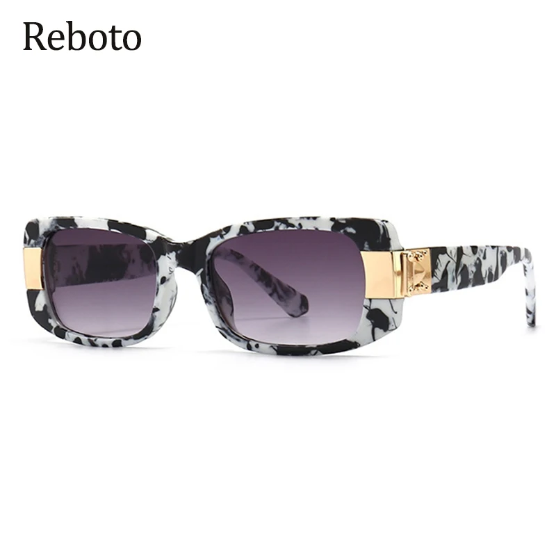 

New Brand Square Women's Sunglasses Retro Vintage Small Fashion Sun Glasses Female Trend Fashion Rectangle Flower Shades UV400