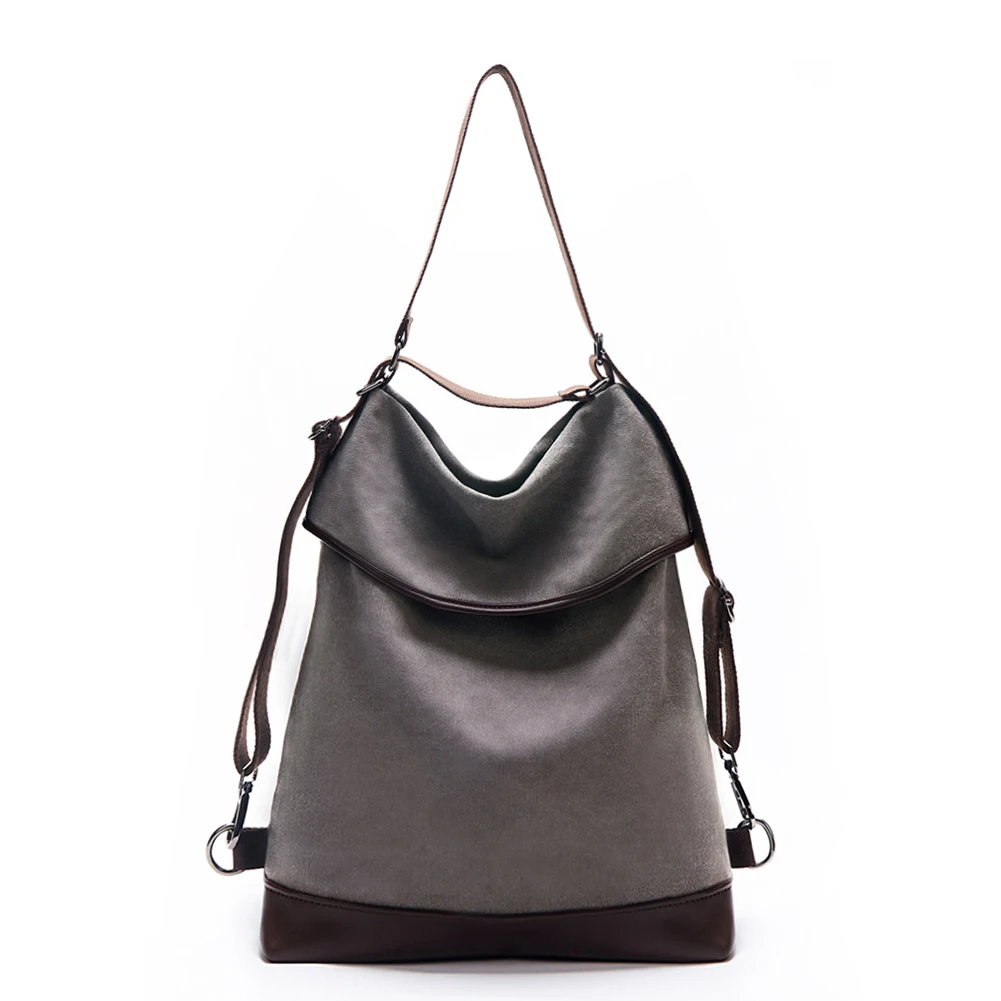 

KALIDI women canvas bag shoulder bag backpack large handbag vintage 2in 1Leisure Crossbody Bags for Women Multifunction Lady Bag