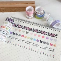 haile tulip washi tape cute smily bear masking tape milk patterns diy journal hand account decor korean stationery stickers