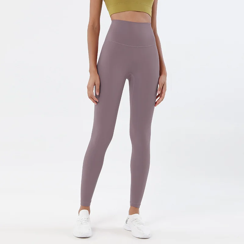 

New Double-sided Yoga Pants Women High Waist Sports Gym Sport Workout Stretchy Running Squat Proof Dry Fit Fitness Leggings