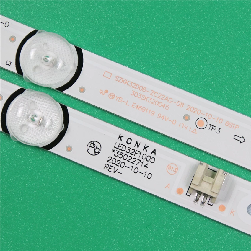 580mm 2PCS LED TV Illumination Lanes RF-BK320E30-0601S-03 Bars Backlight Strips Line Ruler RF-BK320E30-0601S-07 Tapes | Лампы и