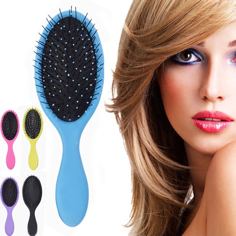 Salon Care Detangling Kids Women Hair Brush Tangle Wet Dry Bristles Handle Tangle Detangling Comb Hairbrush Hairdressing Styling