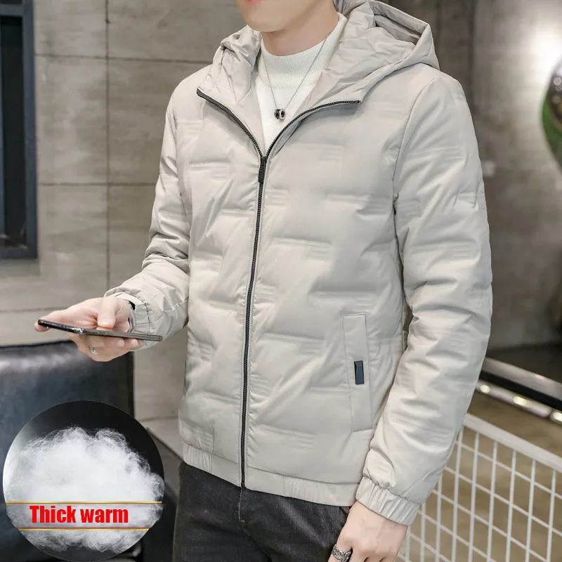 Down Jacket Men's Autumn and Winter Men's -20 Degrees White Duck Down Jacket Hooded Outdoor Thick Warm Snow Jacket OversizeM-5XL
