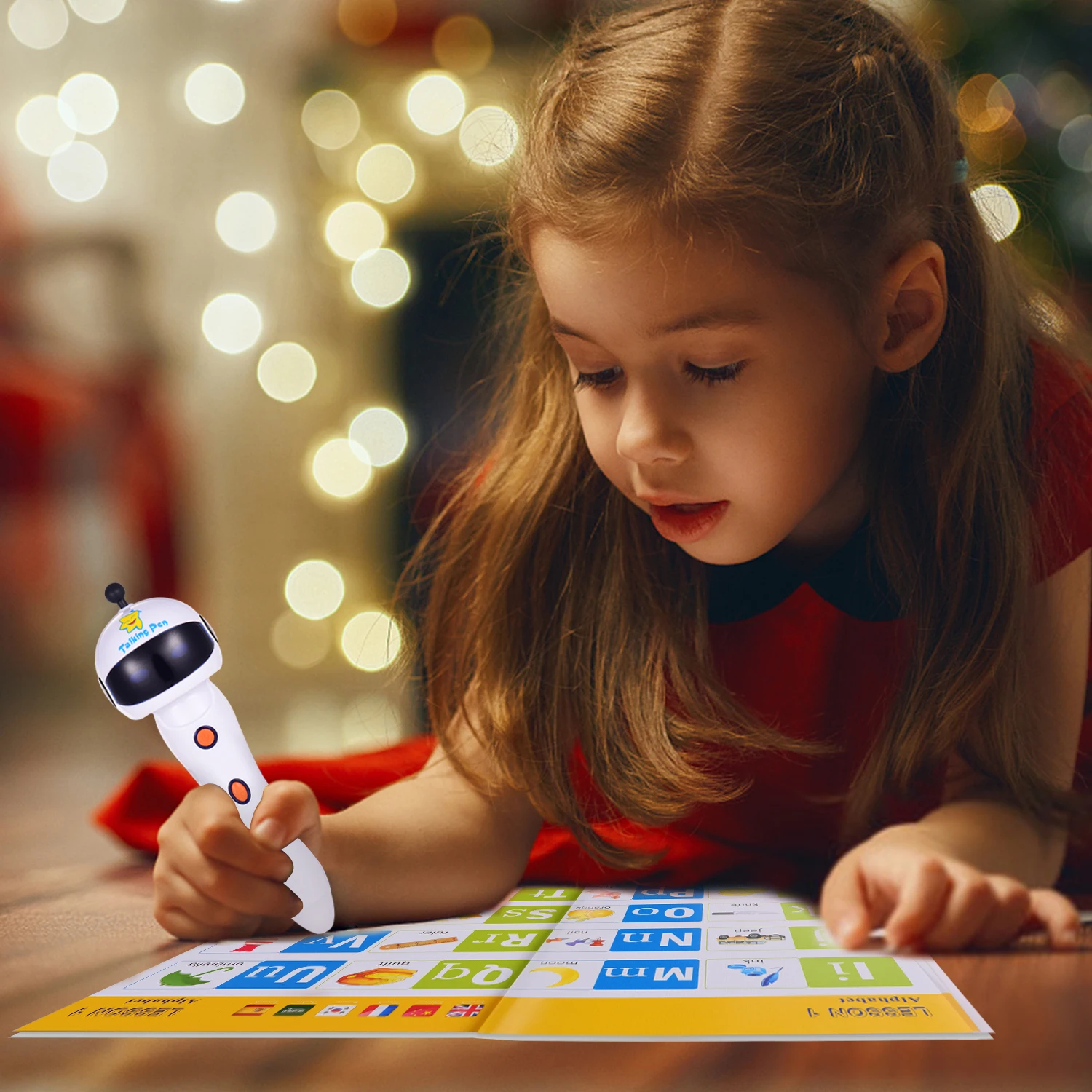 Цифровой детей говорящая по английски ручка с 3 интерактивные книги 6 изучение