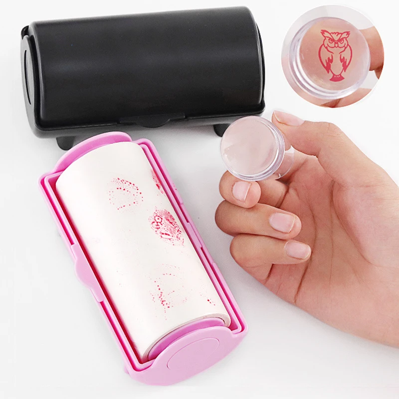 

60 Sheets/roll 11.5x6cm Nail Stamper Oil-Absorbing Paper Pink Nail Art Stamper Removal Tool Nail Stamping Kits Manicure Tool @#@