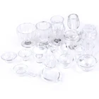 17 шт.компл. мини прозрачные DIY ролевые игры кухонные принадлежности игрушки чашки для напитков тарелка миниатюрные столовые приборы