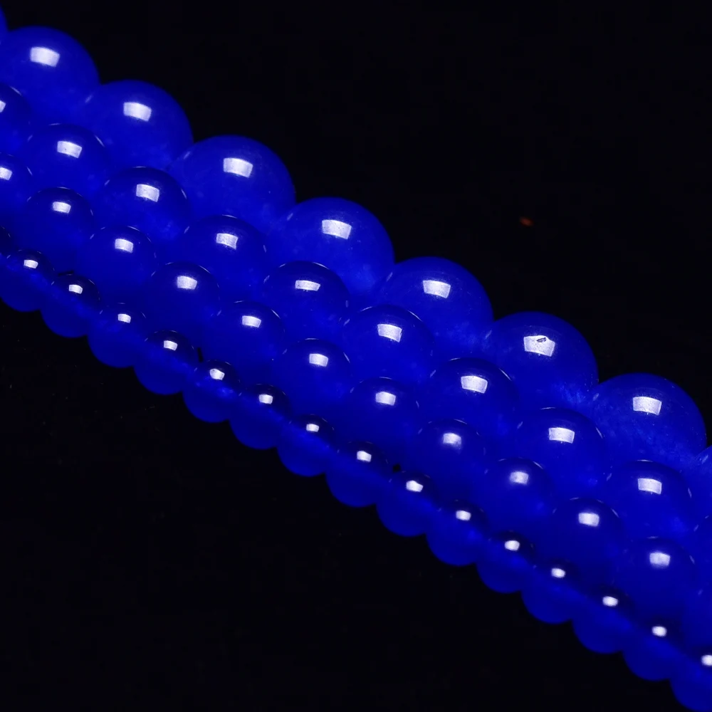 Asingeloo синий агат драгоценный камень натуральный бусины для изготовления