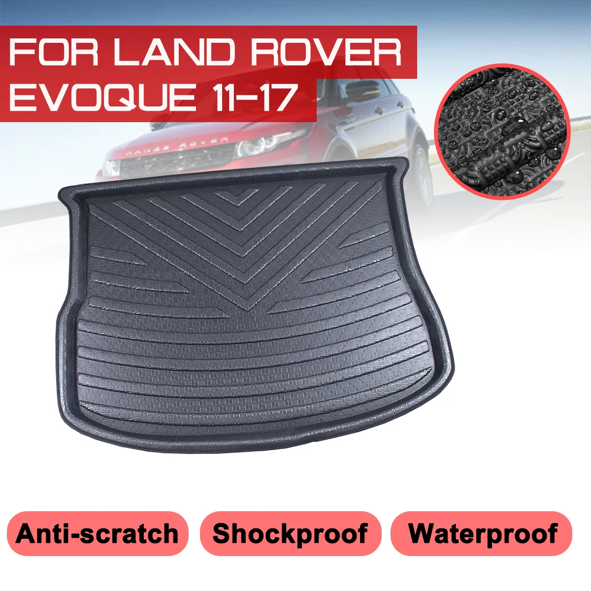 

Carpet Car Floor Mat For Land Rover Evoque 2011 2012 2013 2014 2015-2017 Rear Trunk Anti-mud Cover
