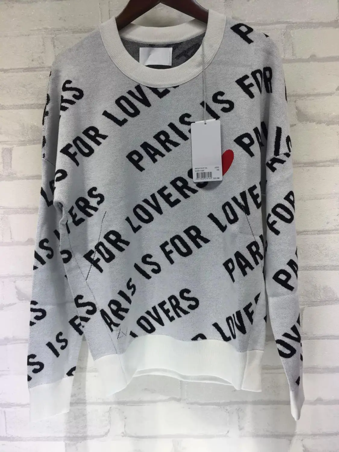

Letter print ladies knit sweater o-neck long sleeve casual wild women sweater