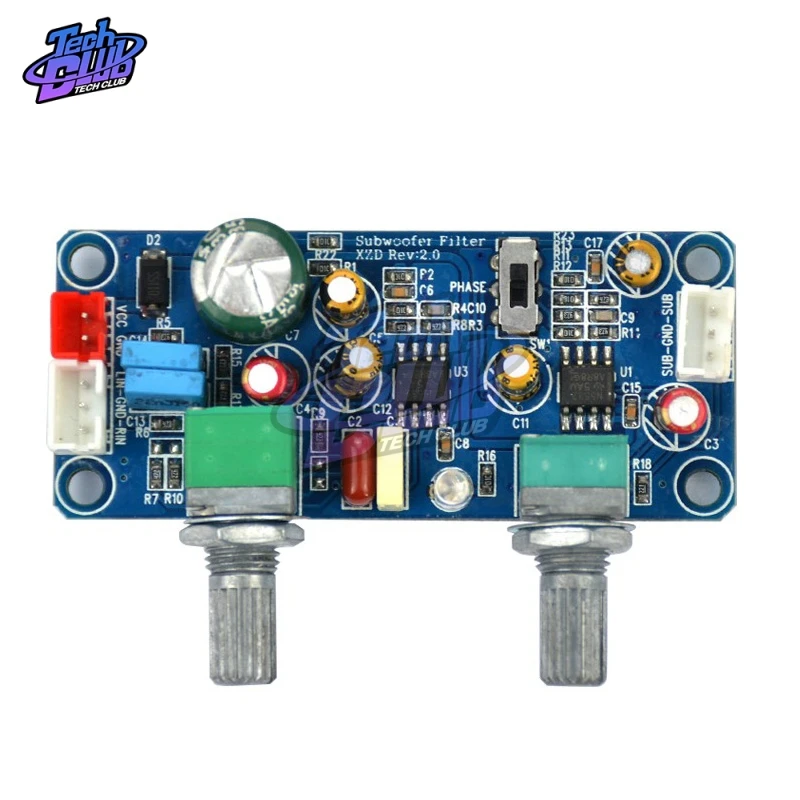 Фильтр нижних частот басовый сабвуфер предусилитель Плата усилителя одиночная
