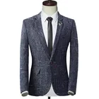 Мужские свадебные блейзеры, приталенные костюмы, пальто, мужское деловое, повседневное, официальное платье, Блейзер, куртка