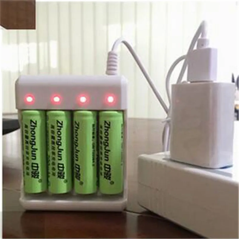 Usb зарядное устройство интеллектуальное 4 слота Aa Aaa литиевая аккумуляторная