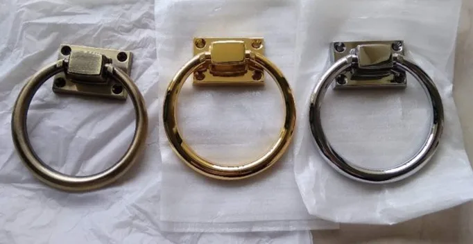 1 Pcs Ring Door Knocker Deurklopper Ring Chair Knobs Chrome Handle for Chair Golden Door Knocker Polishing Cupboard Handles Home