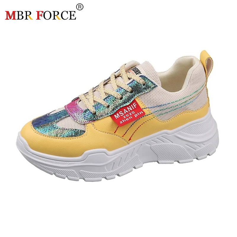 MBR FORCE/Новинка 2020 года Женская повседневная обувь с принтом Модные кожаные туфли