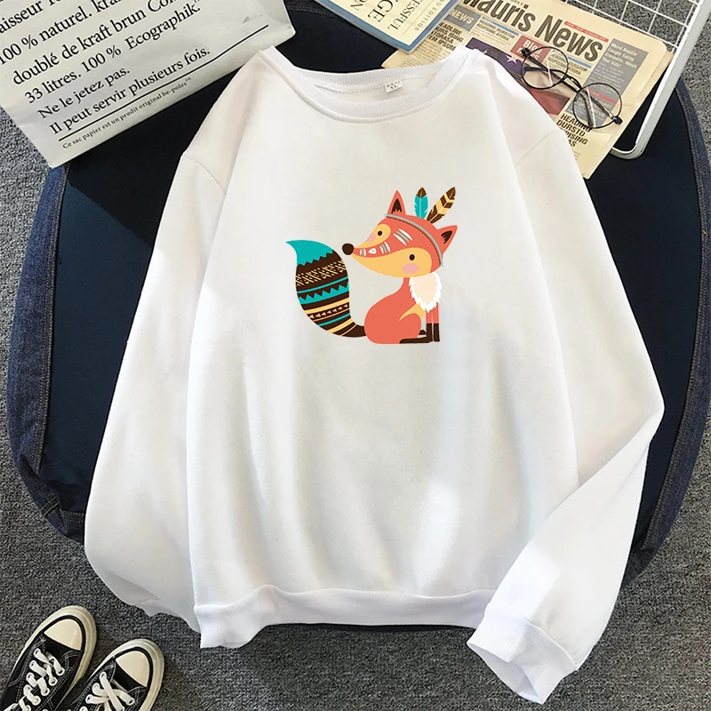 White Осенняя Женская толстовка с капюшоном Dragon Ball Harajuku Kawaii женские s толстовки с принтом лисы Kpop негабаритные пуловеры с капюшоном Moletom Mujer - Цвет: White