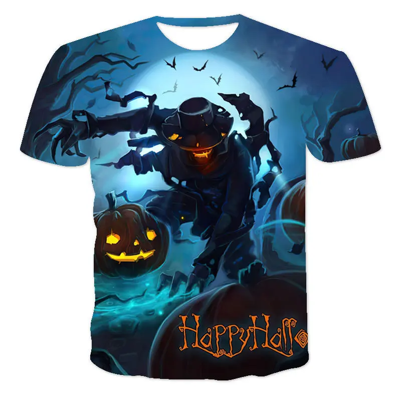 Хэллоуин 2021 на весну и лето Новое поступление для мальчиков девочек 3D узор