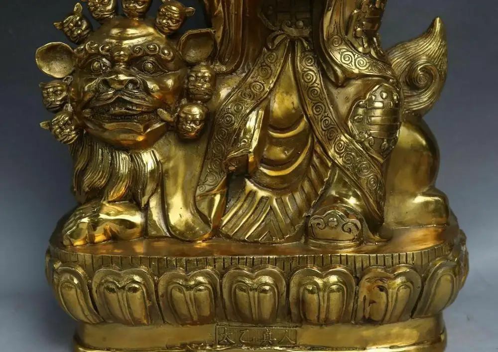 10&quot China Pure Bronze Wealth Fish Barracuda Fishes Bead Lotus Flower Statue | Дом и сад