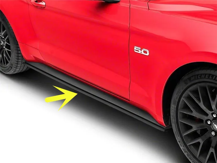 

Боковая юбка, модифицированный полипропиленовый материал для Ford Mustang 2015 2016 2017 2018 2019
