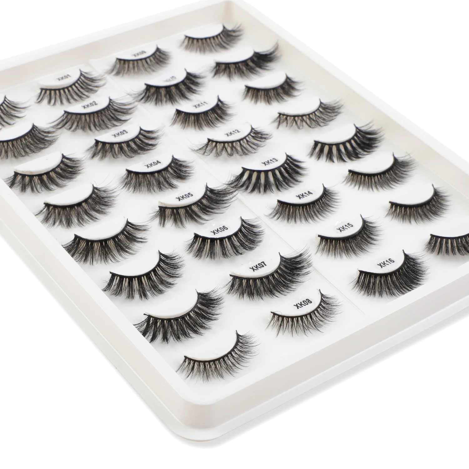 

TDANCE 16 Pairs/Pack Synthetic Silk Lashes Wholesale 15-20mm Faux Mink Eyelashes Vendors Natural Long Makeup False Strip Eyelash