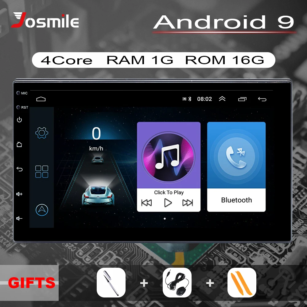 " 2G ram Android 9,0 Автомобильный Универсальный радио gps навигация Мультимедиа без dvd-плеер стерео аудио головное устройство для nissan WIfi камера