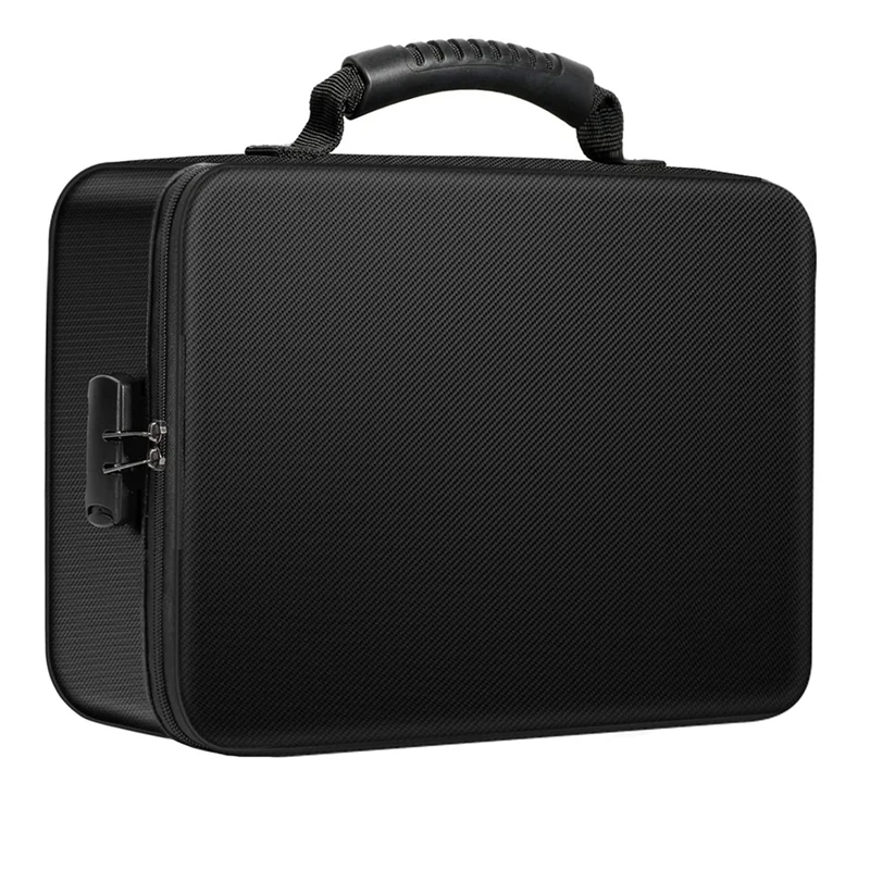

Organizer Bag Fireproof Document Bag with Lock Portable Filing Storage Box Holder for Document File Passport Certificate