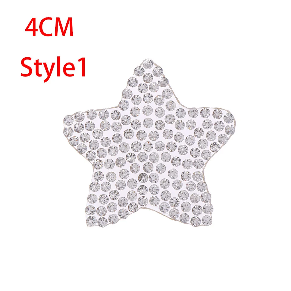 Style1 4cm Стразы со стразами, Звездные нашивки, поделки, мотив, железные нашивки, аппликация для теплопередачи, одежда, сумка для обуви, много размеров - Цвет: Style1 4cm