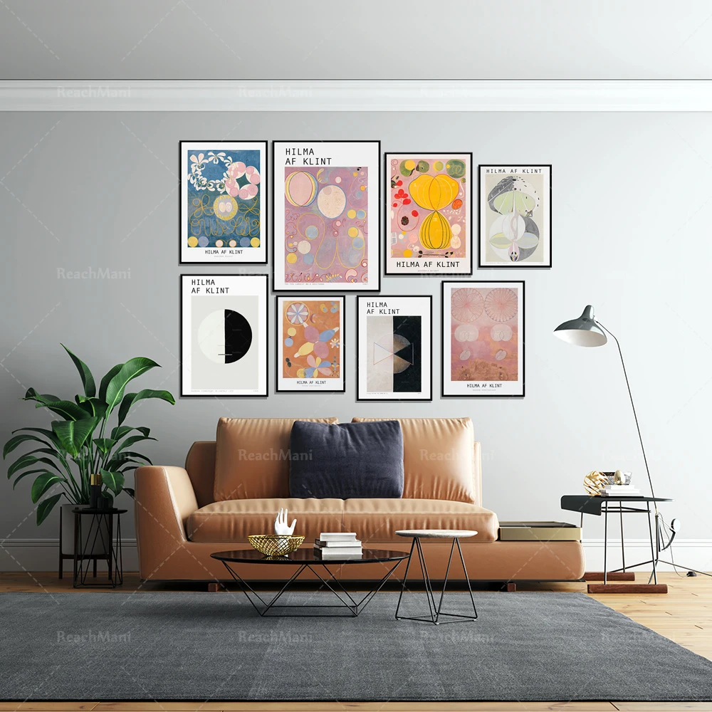 

Hilma Af Klint exhibition posters, Af Klint prints, abstract art prints, Swedish art, Scandinavian posters, museum posters, vint