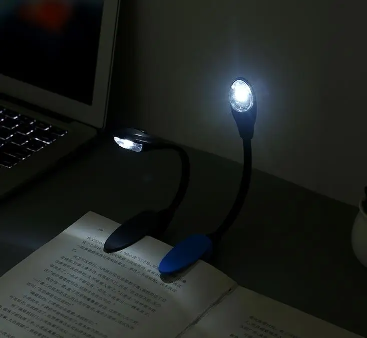 구매 유연한 휴대용 미니 클립 책상 조명 밝은 흰색 LED 독서 램프 여행 조명 블랙/블루/그레이 SN808