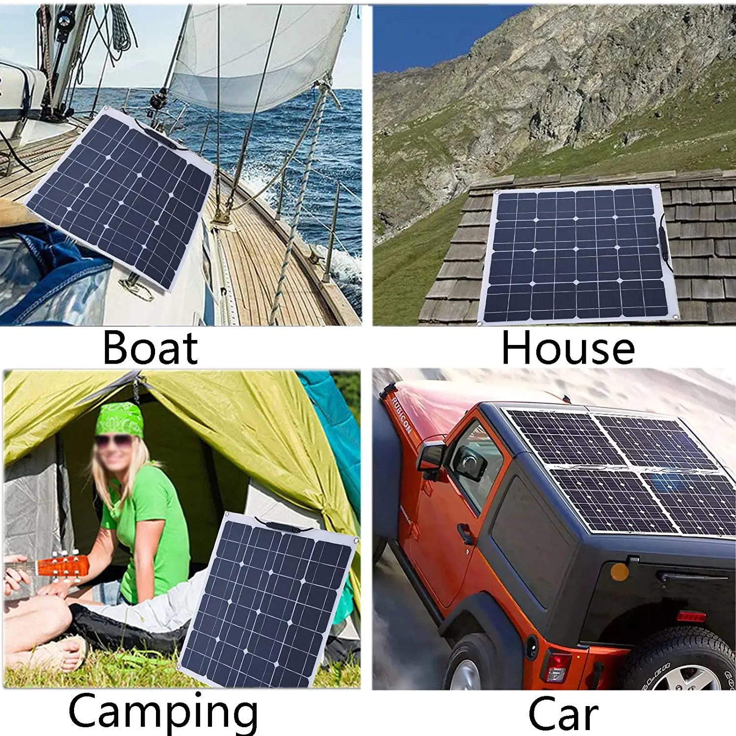 

100w flexible solar panel 50w 12v mono high efficiency charge placa solar system for home camping RV