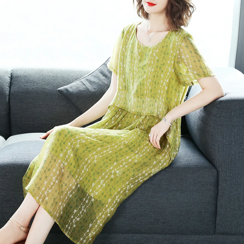 Летнее платье женское пляжное вечернее с цветочным принтом Длинные платья