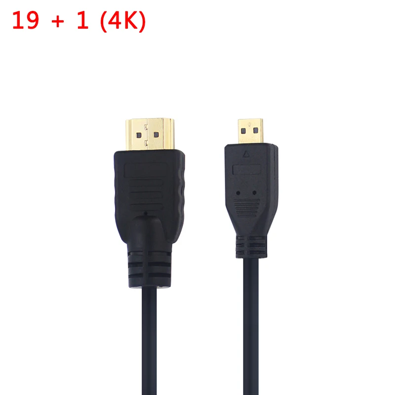 4K Micro HDMI к HDMI кабель V1.4 1,5 м Папа-папа позолоченный HDMI адаптер Шнур для планшета HDTV Android Phone Raspberry Pi 4 - Цвет: 4K