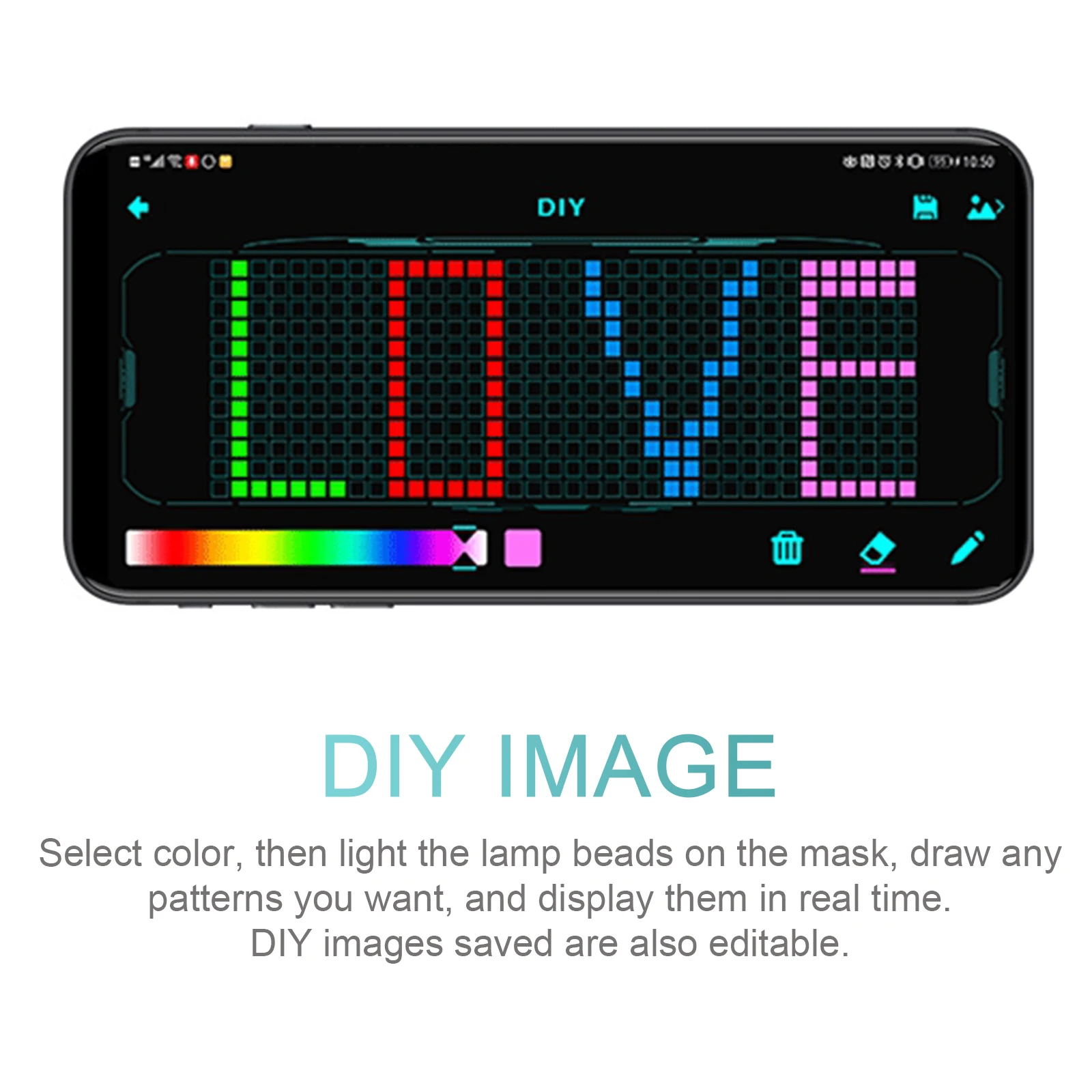 Светодиодный светильник маска адаптируемые под требования заказчика BT DIY