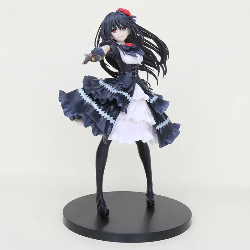 Новинка 21-23 см свадебное платье Tokisaki Kurumi Дата Живая фигурка ПВХ Модель Дата Живая коллекция игрушек куклы - Цвет: black without box