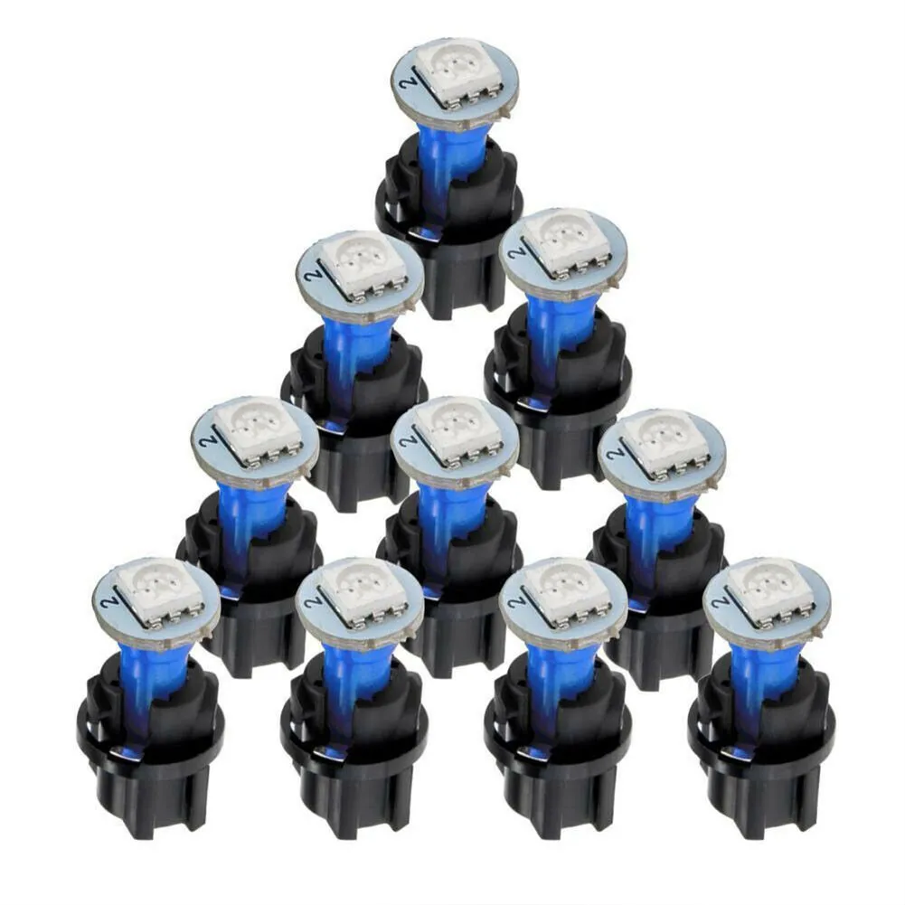 

10x синяя 12 в 74 T5 5050 SMD Автомобильная приборная панель светильник лампа, лампочка для приборной панели, автомобильная установка, аксессуары дл...