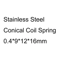 1000pcs Stainless Steel Conical Coil Spring 0.4*9*12*16mm