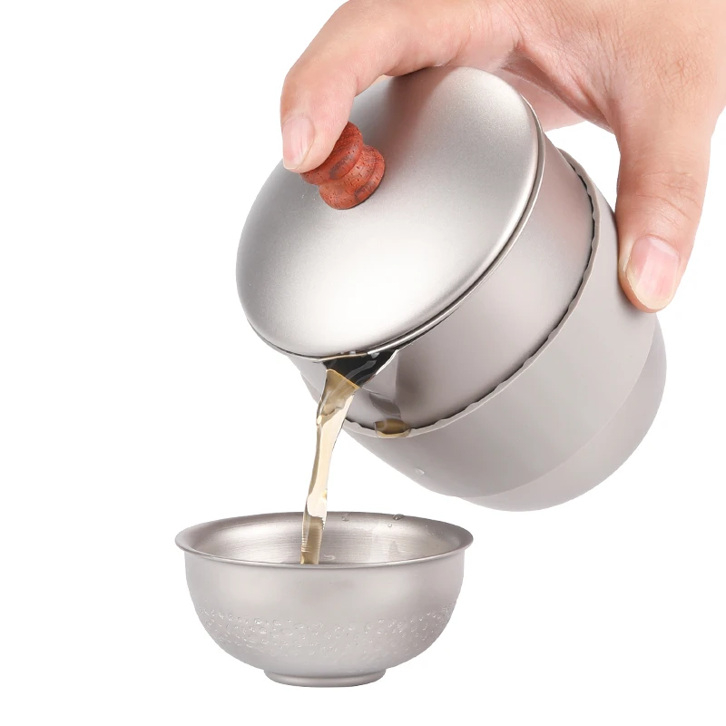 Tiartisan 2019 индивидуальный дизайн с нескользящей ручкой чистый титановый чайник для