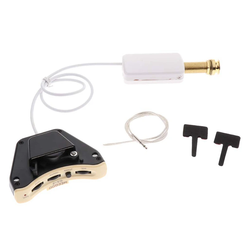 Guitar Perform Practice Soundhole Piezo Pickup Volume Mic Phase Tone Switch Without Battery | Спорт и развлечения