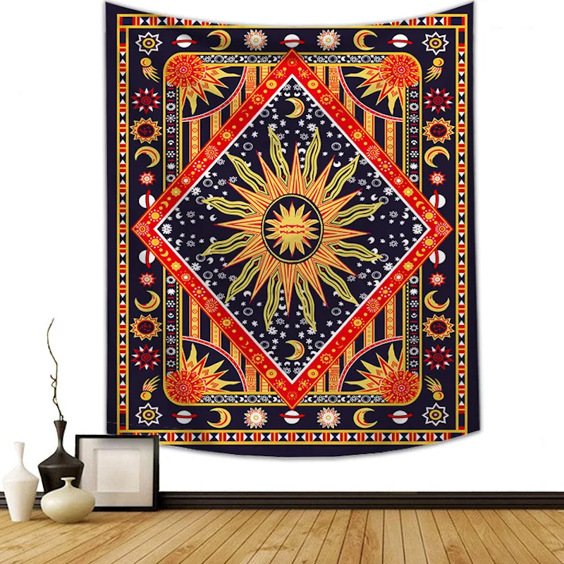 Красочный Радужный бог солнца МАНДАЛА ГОБЕЛЕН настенный Тотем Астрология Love You To