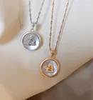 Женское ожерелье из серебра 925 пробы с кулоном в виде ракушки, Роскошное винтажное ожерелье с простым ангелом для малышей