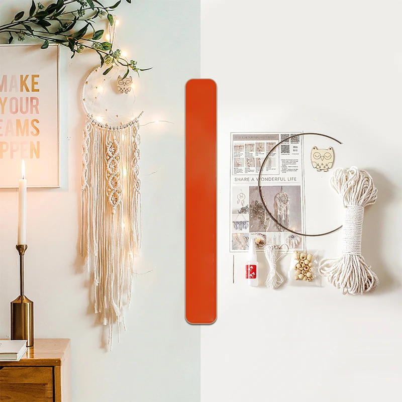 

DIY Boho Macrame Dream Catcher Home Decor Accessories Living Room Kit Wall Hanging Decoration Tapestry Owl Ornaments Bedroom