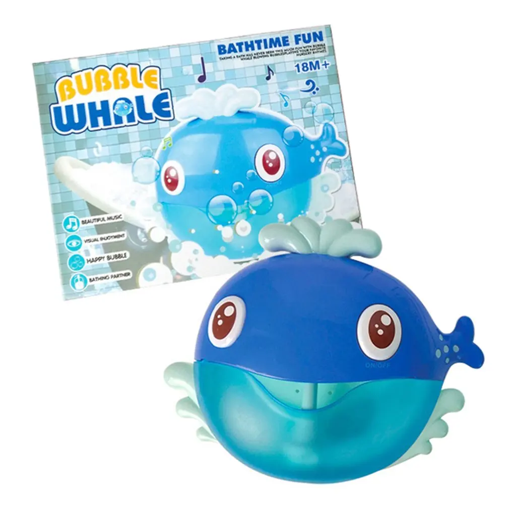 whale(box) 9 тип Открытый пузырь лягушка& крабы Детские Игрушки для ванны пузырь чайник ванна для купания мыло машина игрушки для детей с музыкой воды игрушки - Цвет: whale(box)