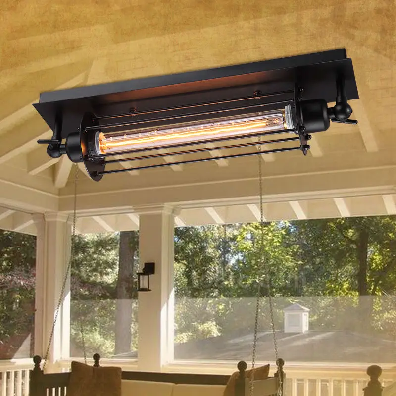 

Home Village Retro Ceiling Lights American Industrial Style Bar Cafe Restaurant Corridor Lamp Flute Light Bulb